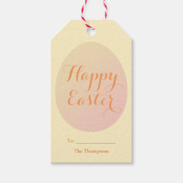 Elegant Happy Oaster Painted Eggs Soft Gelb Geschenkanhänger