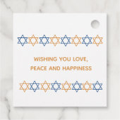 Elegant Happy Passover Star von David Personalisie Geschenkanhänger (Rückseite)