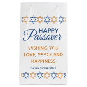 Elegant Happy Passover Star von David Personalisie Kleine Geschenktüte (Vorderseite)