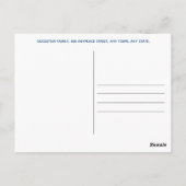 Elegant Happy Pessach Seder Star von David Postkarte (Rückseite)