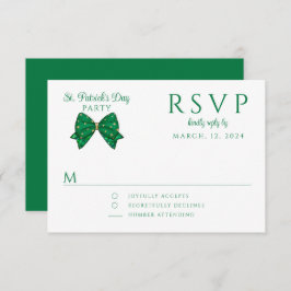 Elegant Happy St. Patrick's Day Party RSVP Karte