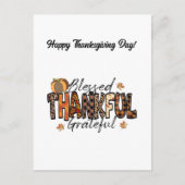 Elegant Happy Thanksgiving Day Postcard Postkarte (Vorderseite)
