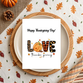 Elegant Happy Thanksgiving Day Postkarte
