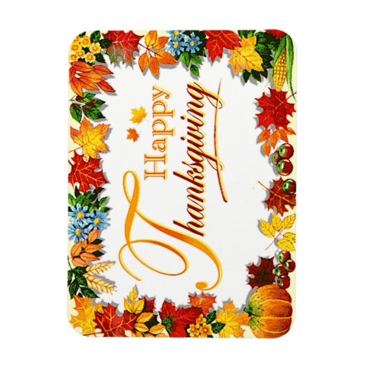 Elegant Happy Thanksgiving Grüße Magnet (Vertikal)