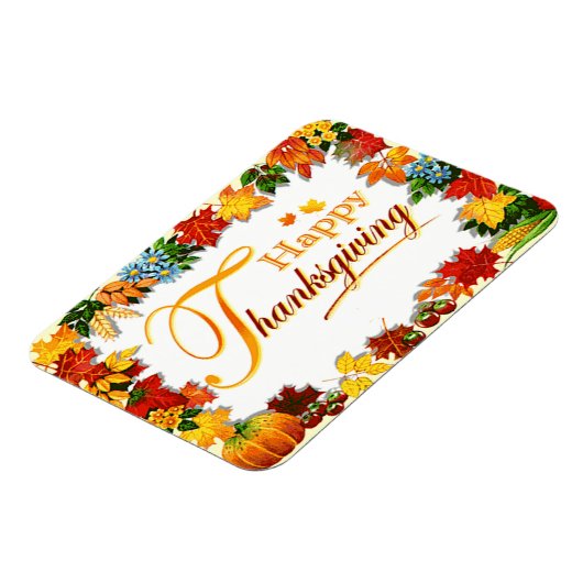 Elegant Happy Thanksgiving Grüße Magnet (Linke Seite)
