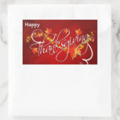 Elegant Happy Thanksgiving Grüße Rechteckiger Aufkleber (Tasche)