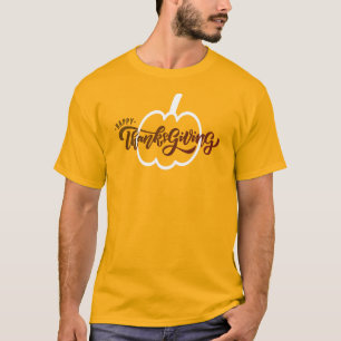 Elegant Happy Thanksgiving mit Niedlichen Pumpkin T-Shirt