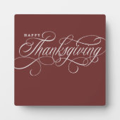 Elegant Happy Thanksgiving Skript-Design Fotoplatte (Vorderseite)