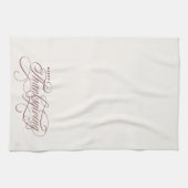 Elegant Happy Thanksgiving Skript-Design Geschirrtuch (Horizontal)