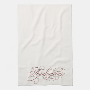 Elegant Happy Thanksgiving Skript-Design Geschirrtuch