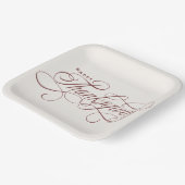 Elegant Happy Thanksgiving Skript-Design Paper Pla Pappteller (Gewinkelt)
