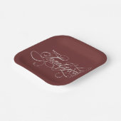 Elegant Happy Thanksgiving Skript-Design Pappteller (Gewinkelt)