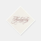 Elegant Happy Thanksgiving Skript-Design Serviette (Ecke)