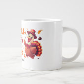 Elegant Happy Thanksgiving Türkei Jumbo-Tasse (Rechts)