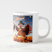 Elegant Happy Thanksgiving Türkei Jumbo-Tasse (Rechts)