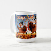 Elegant Happy Thanksgiving Türkei Kaffeetasse (Vorderseite Links)