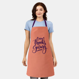 Elegant Happy Thanksgiving Typografie Schürze