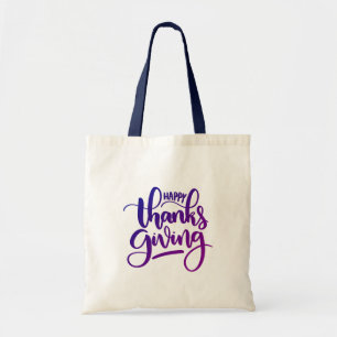 Elegant Happy Thanksgiving Typografie Tragetasche