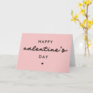 Elegant Happy Valentine's day Blush Pink Karte