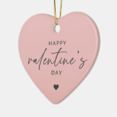 Elegant Happy Valentine's day Blush Pink Keramik Ornament (Links)