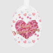 Elegant Happy Valentine's Day Ornament (Rückseite)