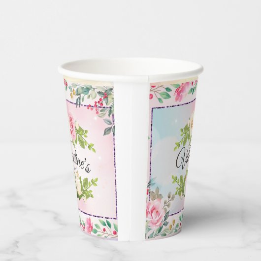 Elegant Happy Valentine's Day Pappbecher (Rechts)