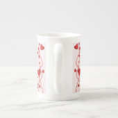 Elegant Happy Valentine's Day Porzellantasse (Rückseite)