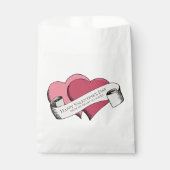 Elegant Happy Valentine's Day Rosa Herzen Geschenktütchen (Vorderseite)