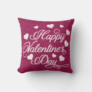 Elegant Happy Valentine's Day Throw Kissen