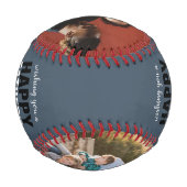 Elegant Happy Vatertag Familie Fotos Bowtie Baseball (Rückseite)