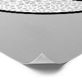 Elegant Harmony - Intricate Red & White Yin Yang Poster (Ecke)