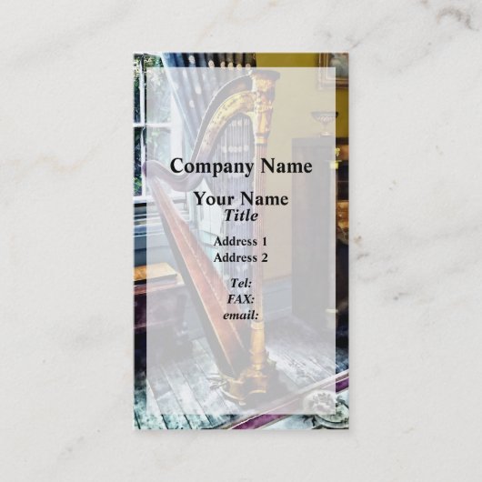 Elegant Harp Visitenkarte (Vorderseite)