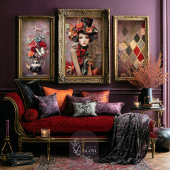 Elegant Hatter Harlequin Teapot Floral Seidenpapier