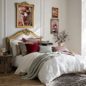 Elegant Hatter Top Hat Red Rose Portrait Seidenpapier