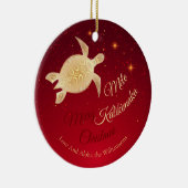 Elegant Hawaiian Christmas Keramik Ornament (Rechts)