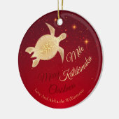 Elegant Hawaiian Christmas Keramik Ornament (Links)