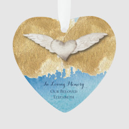 Elegant Heart Angel Wings Love Memory Keepake O Ornament