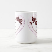 Elegant Heart Card With Red Roses Kaffeetasse (Mittel)