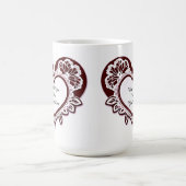Elegant Heart Card With Red Roses Kaffeetasse (Mittel)