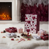 Elegant Heart & Floral Gift Bag Mittlere Geschenktüte