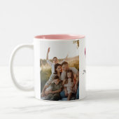 Elegant Heart Happy Valentine's Day Photo Zweifarbige Tasse (Links)