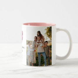 Elegant Heart Happy Valentine's Day Photo Zweifarbige Tasse