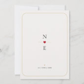 Elegant Heart Hochzeit Einladung (Rückseite)