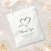 Elegant Heart Mark White Wedding Guest Favor Bag Geschenktütchen (Ausgeschnitten)