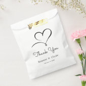 Elegant Heart Mark White Wedding Guest Favor Bag Geschenktütchen (Versiegelt)