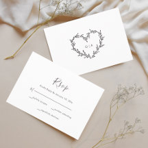 Elegant Heart Script Wedding