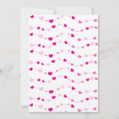 Elegant Heart Valentine's Baby Shower Einladung (Rückseite)