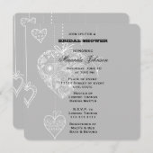 Elegant Hearts Einladung (Vorne/Hinten)