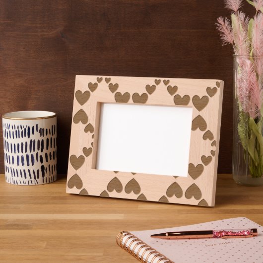 Elegant Hearts Garland Pattern Geätzte Rahmen (Linke Ecke)