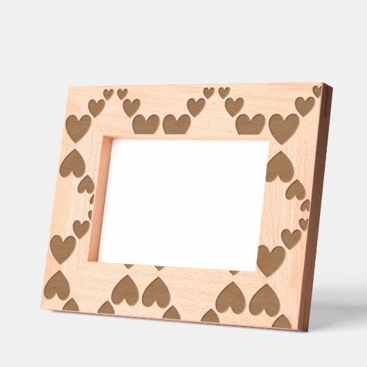 Elegant Hearts Garland Pattern Geätzte Rahmen (Links)